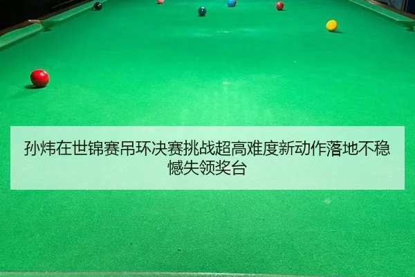 孙炜在世锦赛吊环决赛挑战超高难度新动作落地不稳憾失领奖台